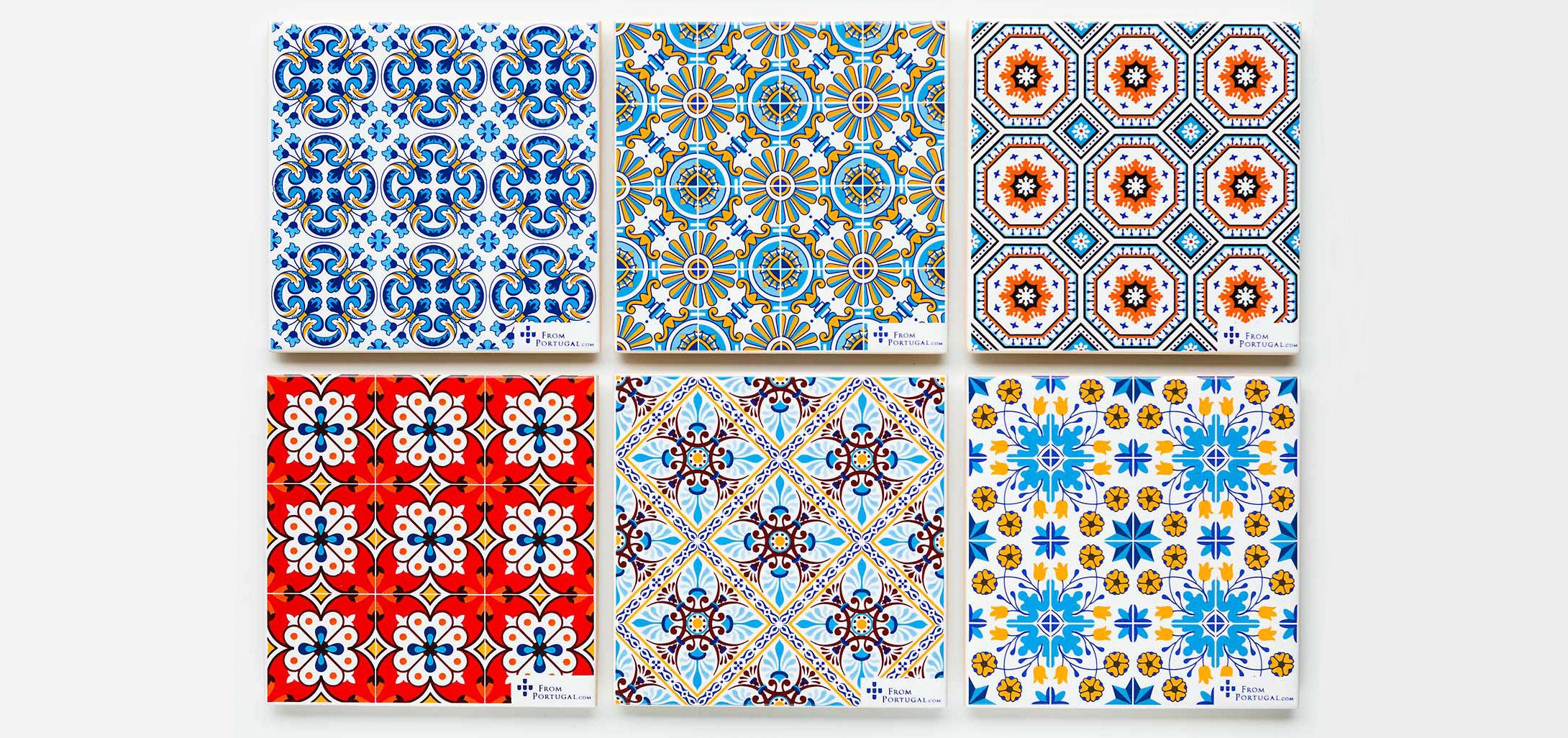 Ceramic Coasters with Portuguese Patterns