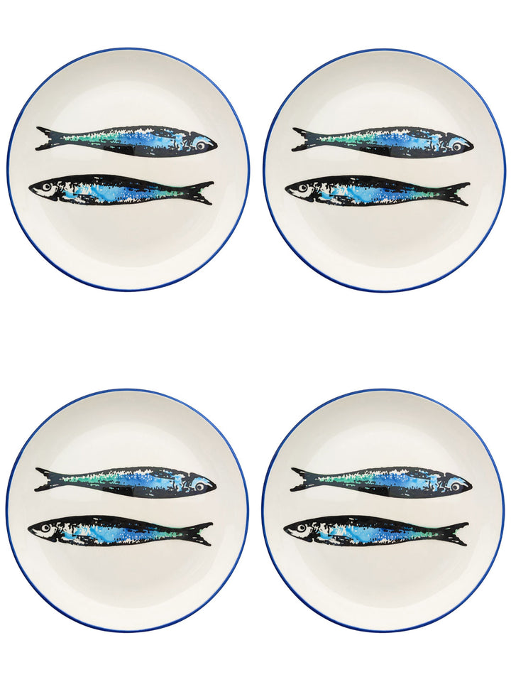 Portuguese Pottery Ceramic Dinner Plate - Sardines