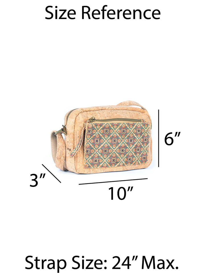 Natural Portuguese Cork Women's Printed Crossbody Bag