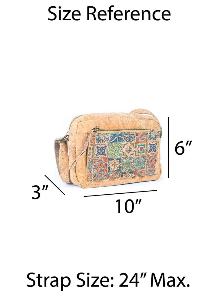 Natural Portuguese Cork Women's Printed Crossbody Bag
