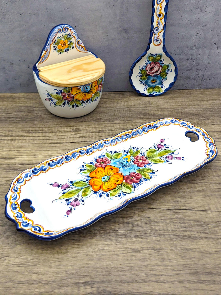 Hand Painted Alcobaça Ceramic Serving Platter
