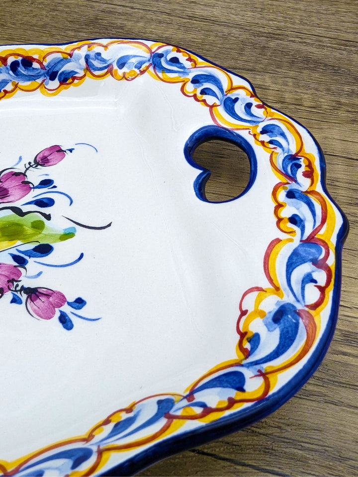 Hand Painted Alcobaça Ceramic Serving Platter
