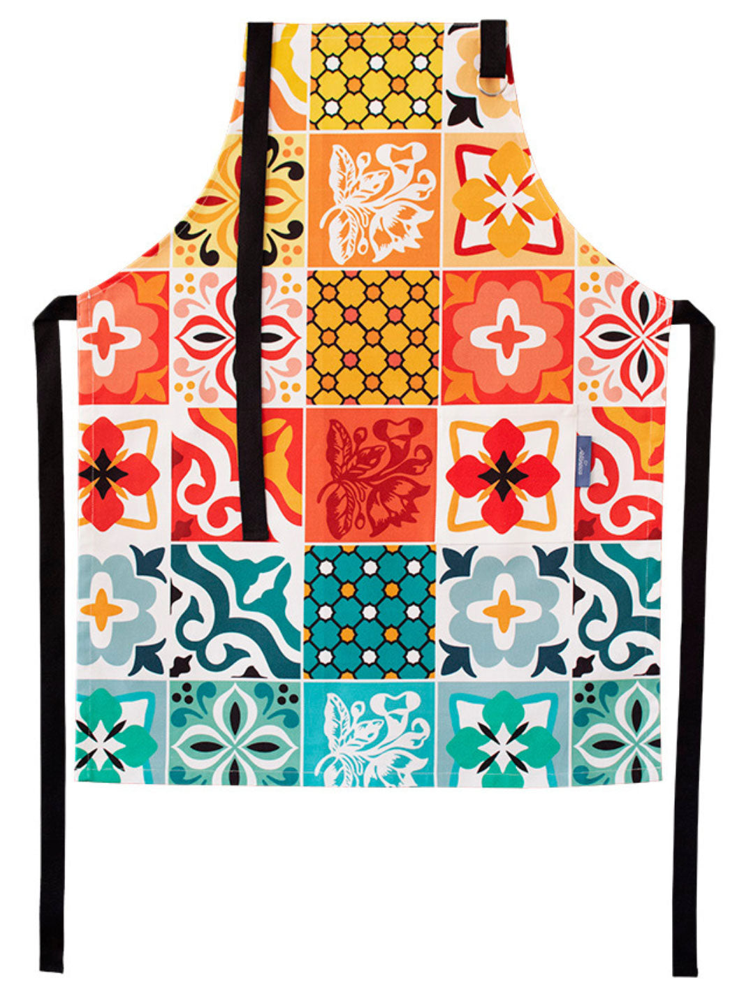 Portuguese Tiles POP Pattern Multicolored Kitchen Apron