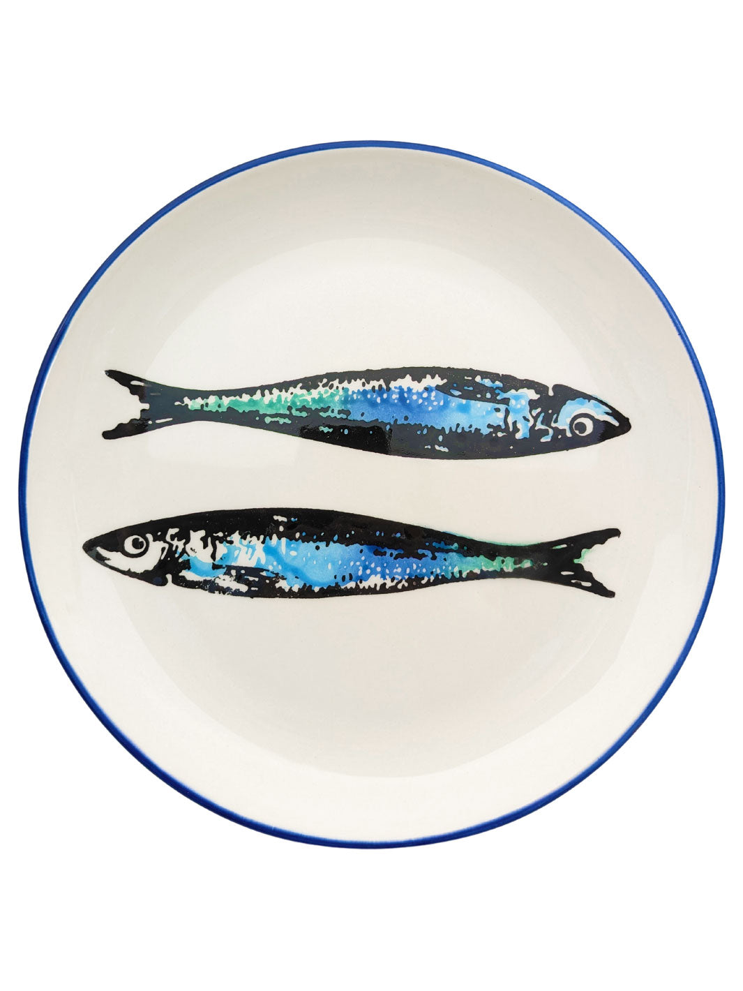 Portuguese Pottery Ceramic Dinner Plate - Sardines