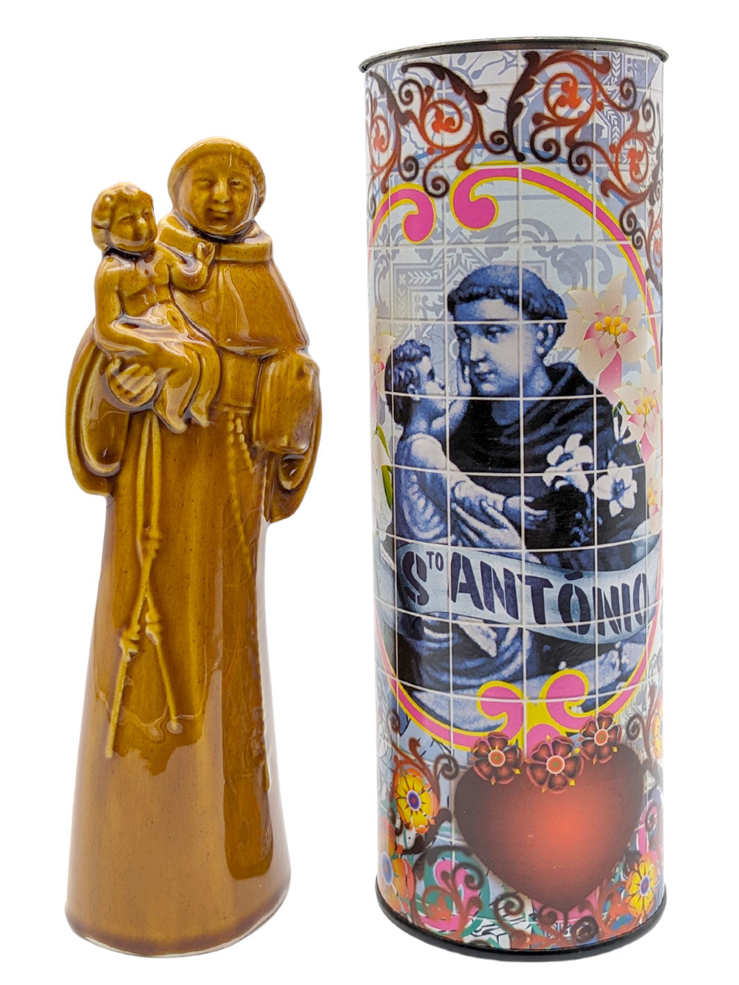 Handcrafted Ceramic Saint Anthony of Lisbon Figurine