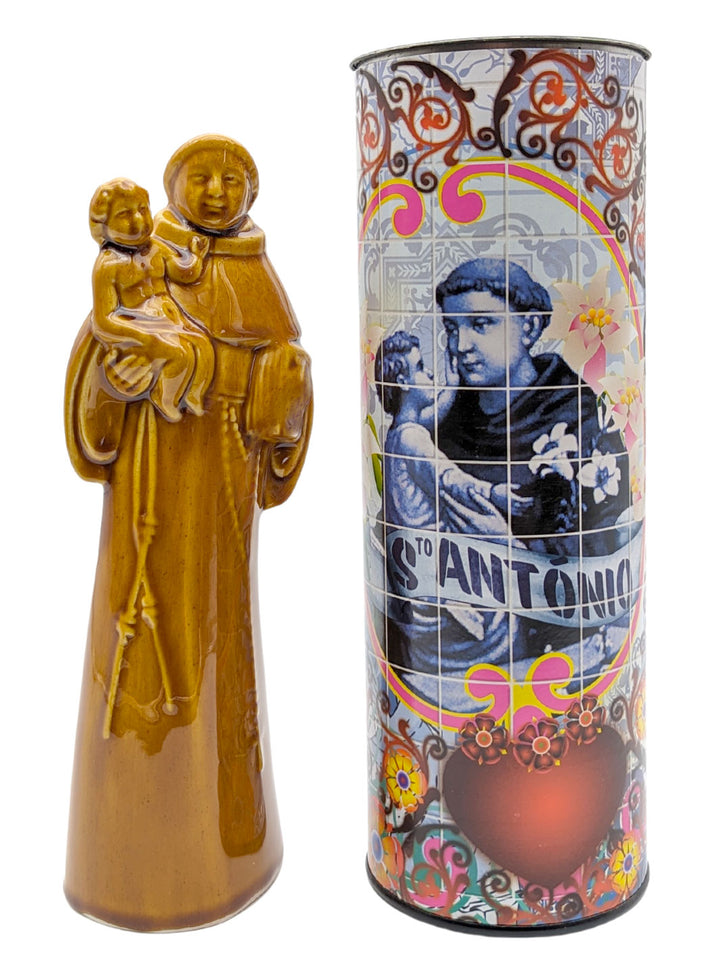 Handcrafted Ceramic Saint Anthony of Lisbon Figurine