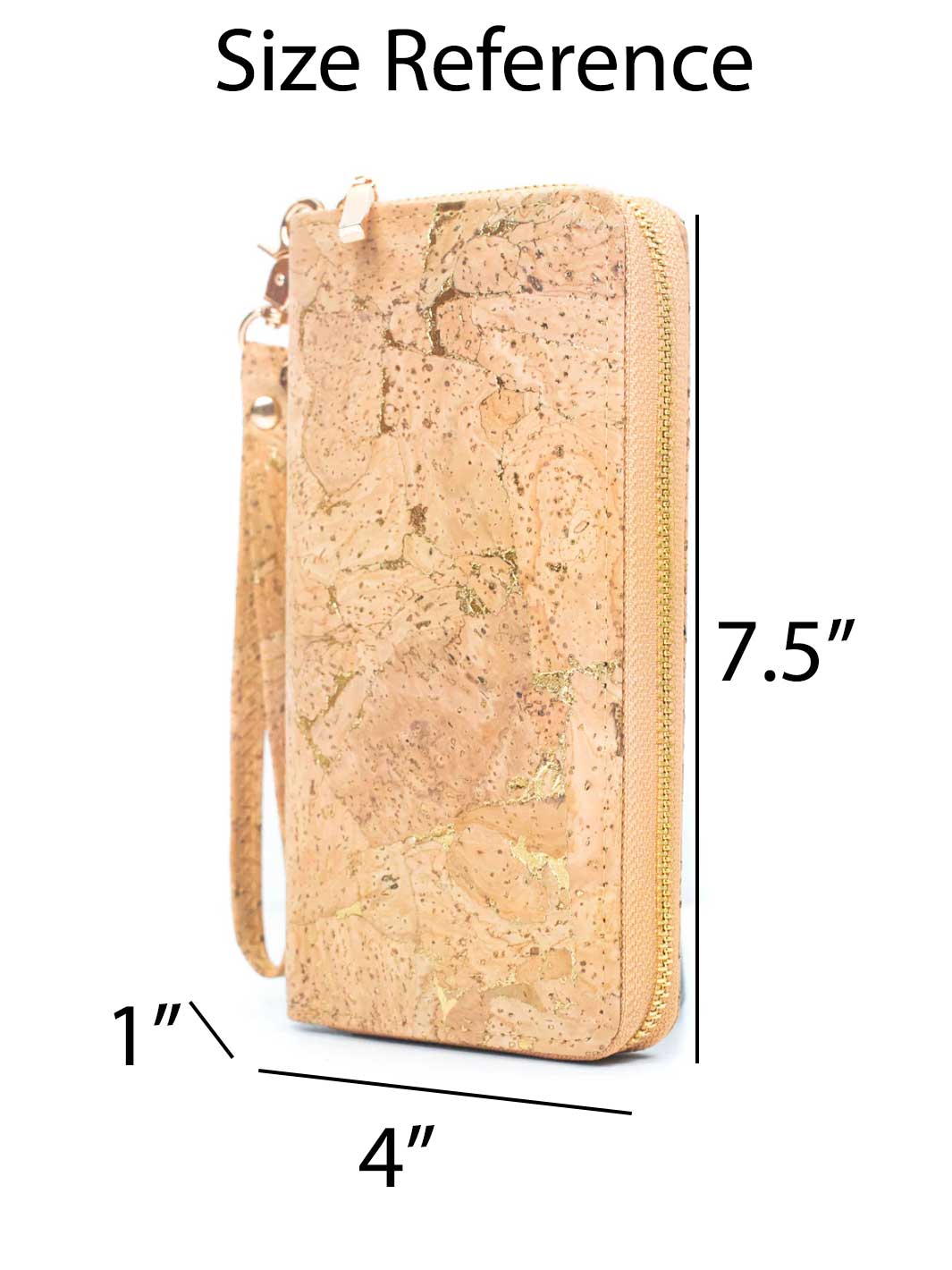 Golden Portuguese Cork Wallet Wristlet