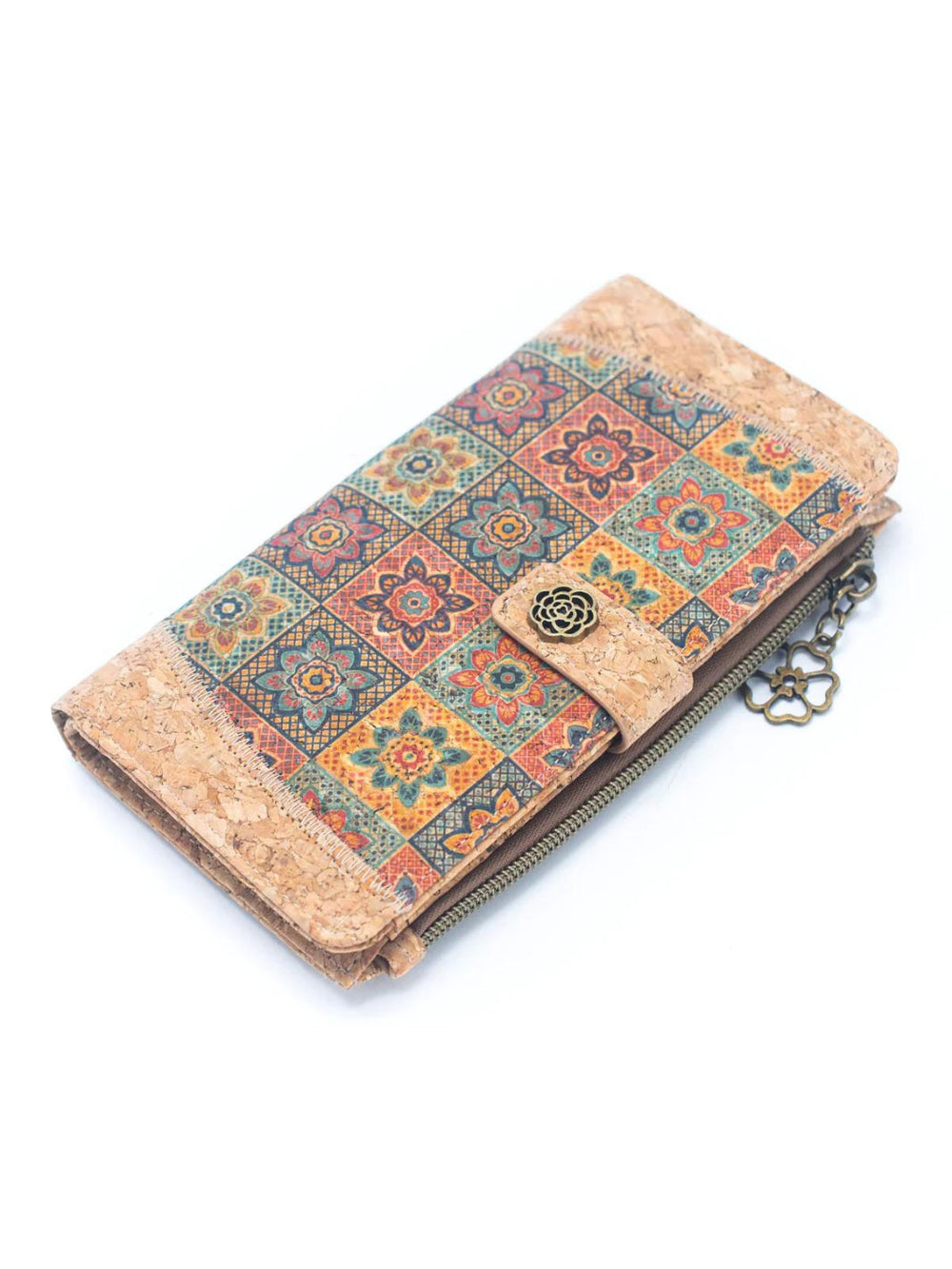 Handmade Portuguese Cork Women's Wallet with Zippered Coin Purse