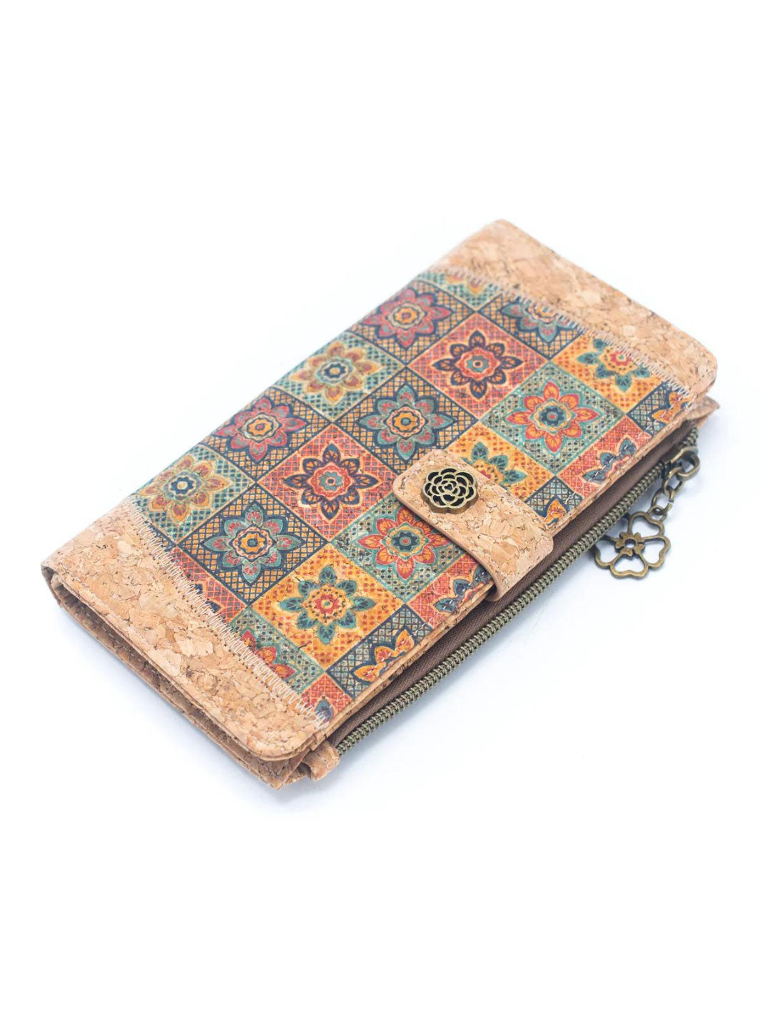 Handmade Portuguese Cork Women's Wallet with Zippered Coin Purse