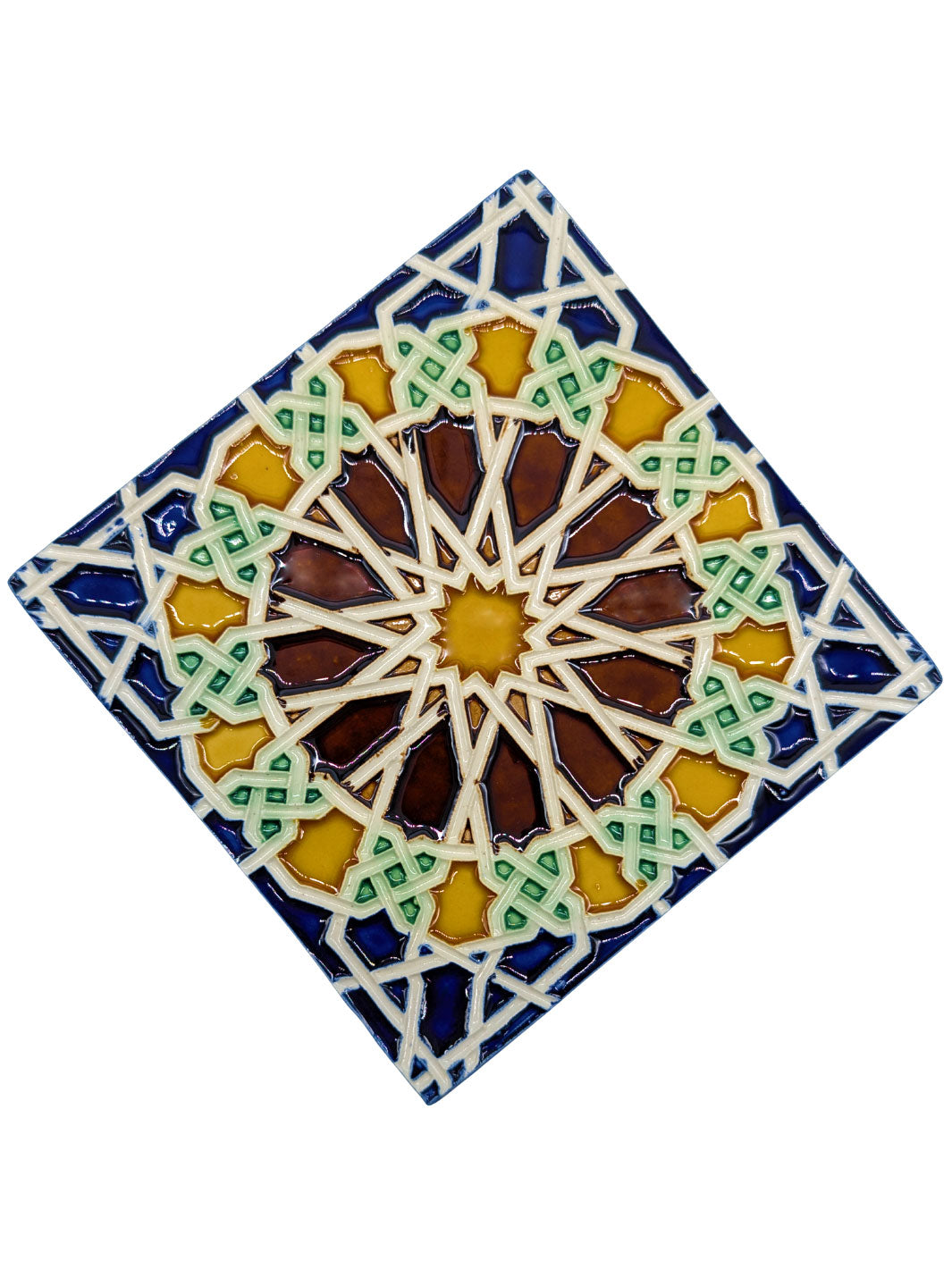 Hand Painted Portuguese Tiles Decorative Ceramic Box with Lid