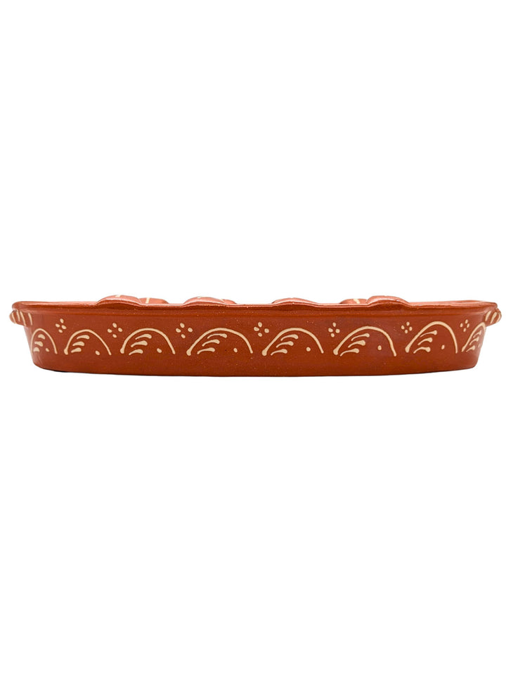Large Traditional Portuguese Pottery Terracotta Clay Sausage Roaster