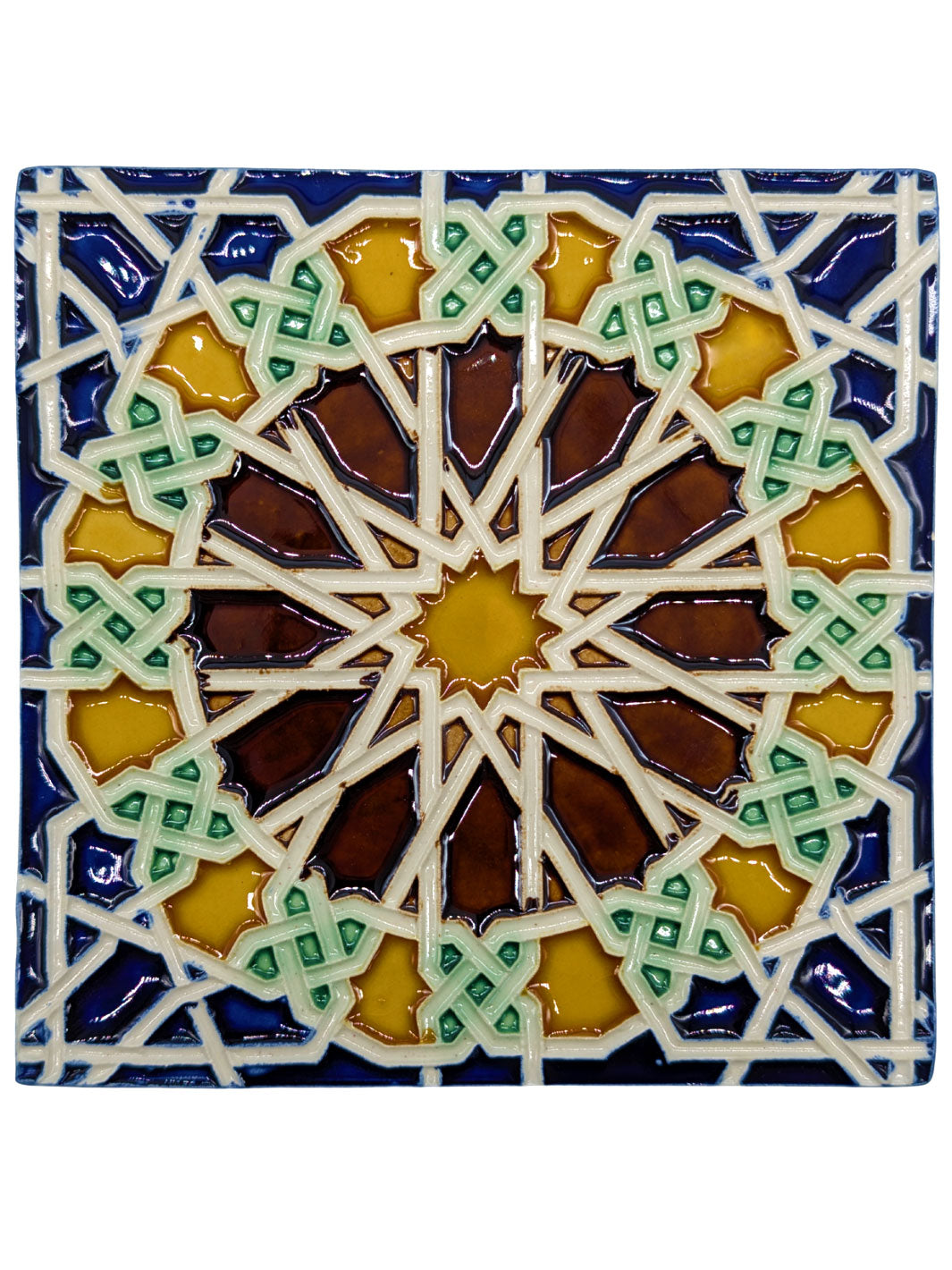 Hand Painted Portuguese Tiles Decorative Ceramic Box with Lid