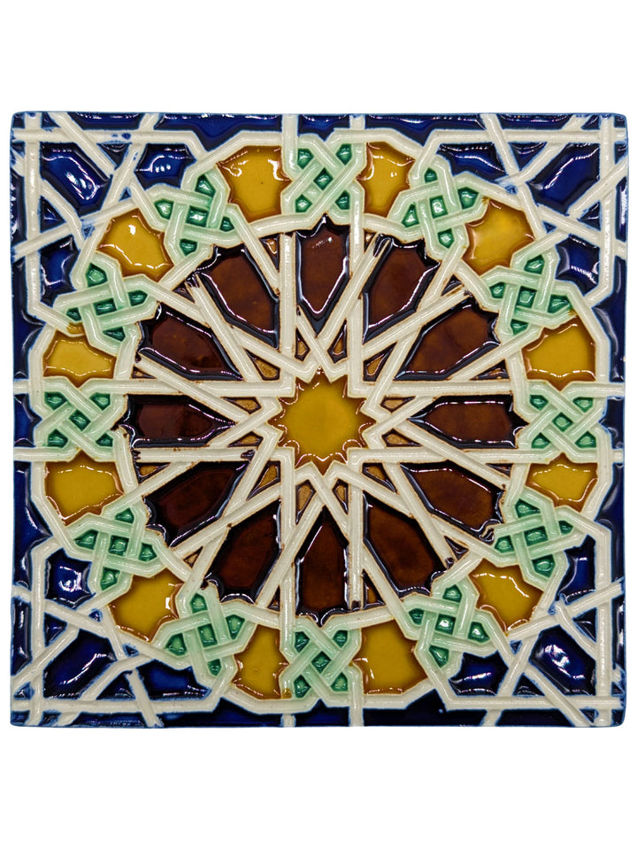 Hand Painted Portuguese Tiles Decorative Ceramic Box with Lid