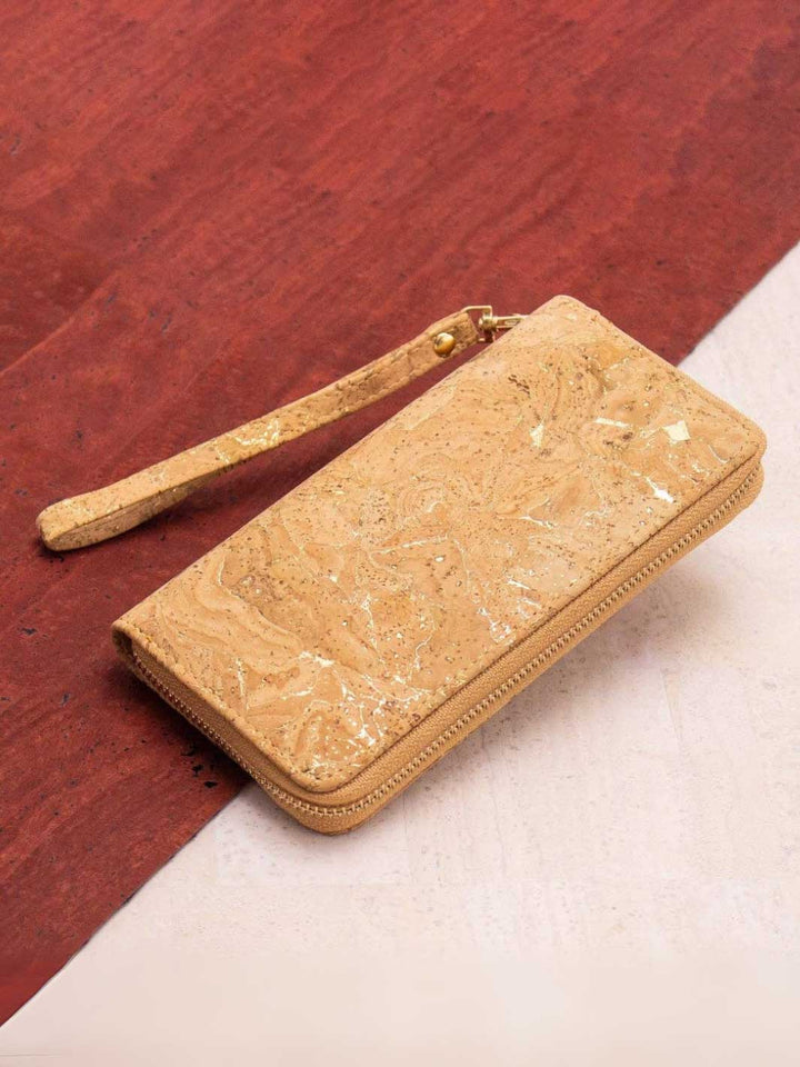 Golden Portuguese Cork Wallet Wristlet