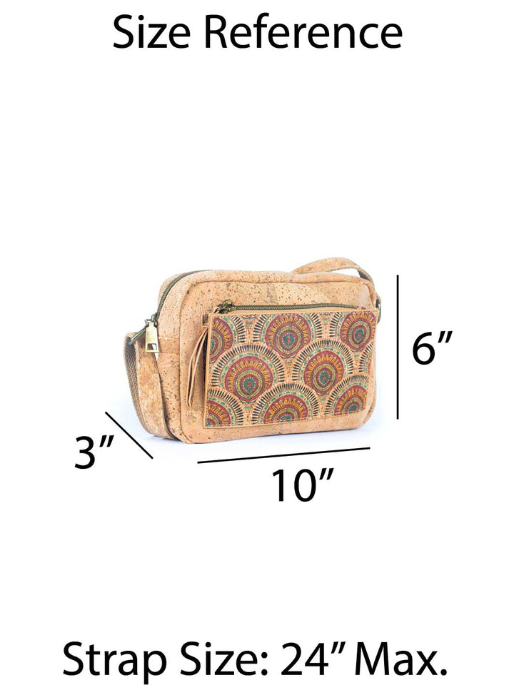 Natural Portuguese Cork Women's Printed Crossbody Bag