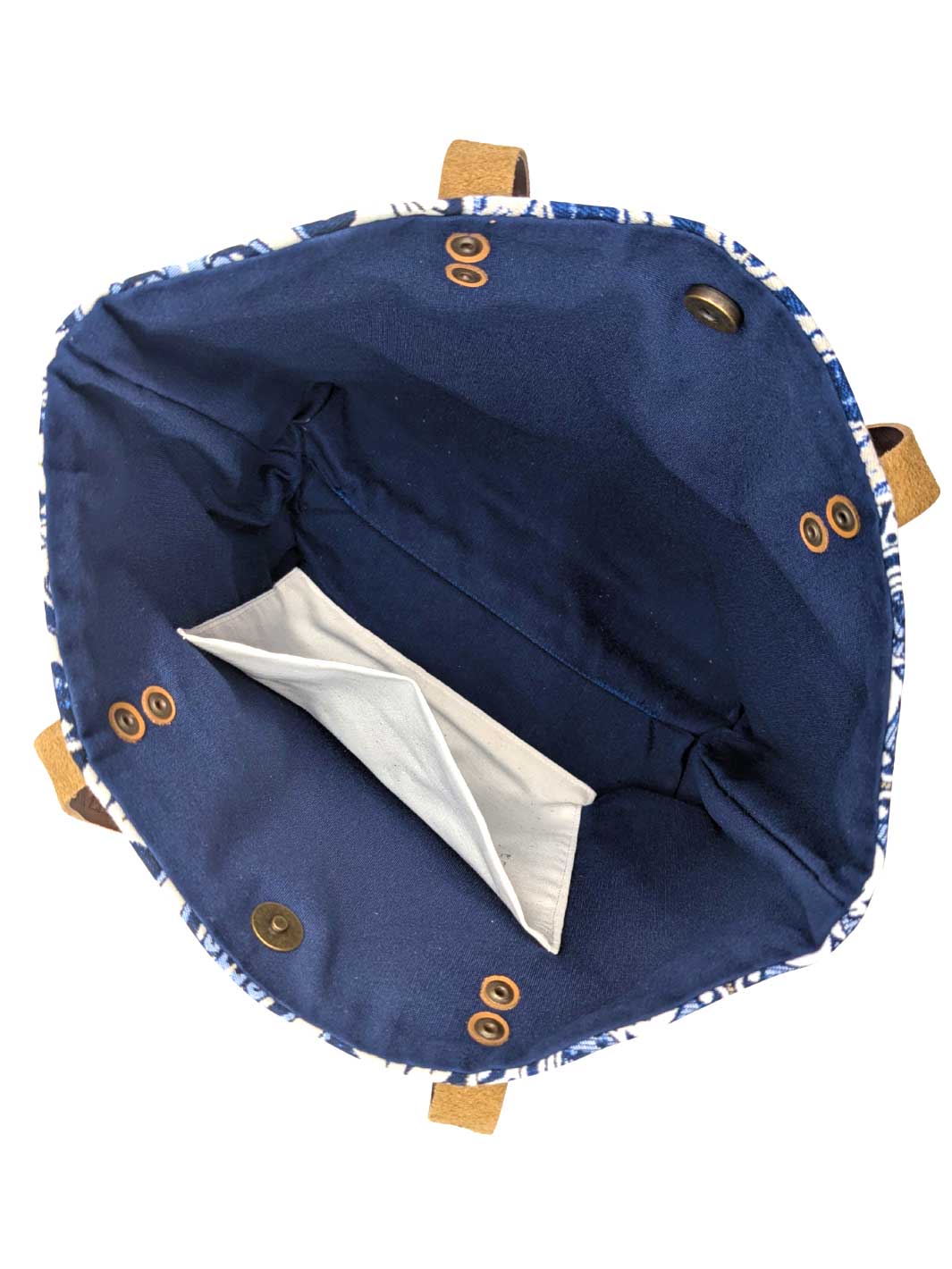 Blue & White Tile-Inspired Handbag - Convento