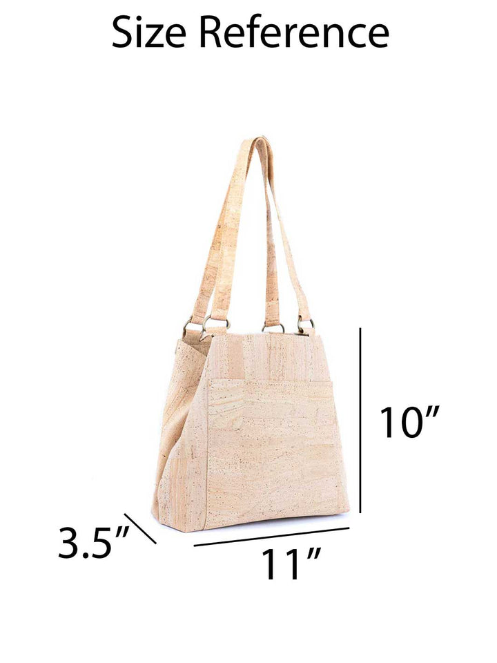 Cork Women’s Tote Bag with Front Pocket