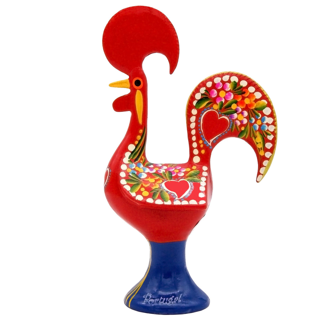 10 Inch Good Luck Portuguese Rooster Barcelos Metallic Figurine