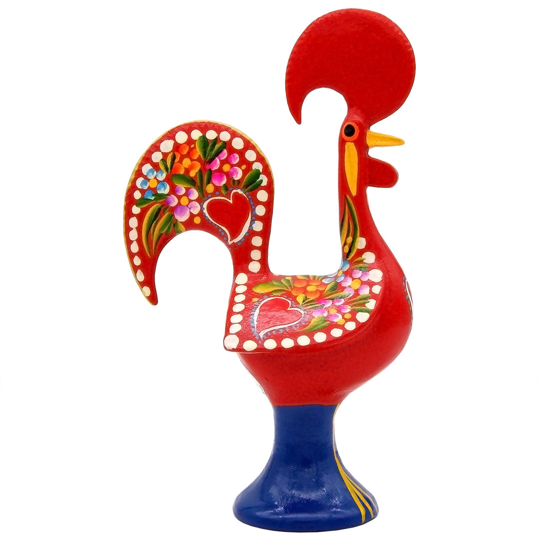 10 Inch Good Luck Portuguese Rooster Barcelos Metallic Figurine