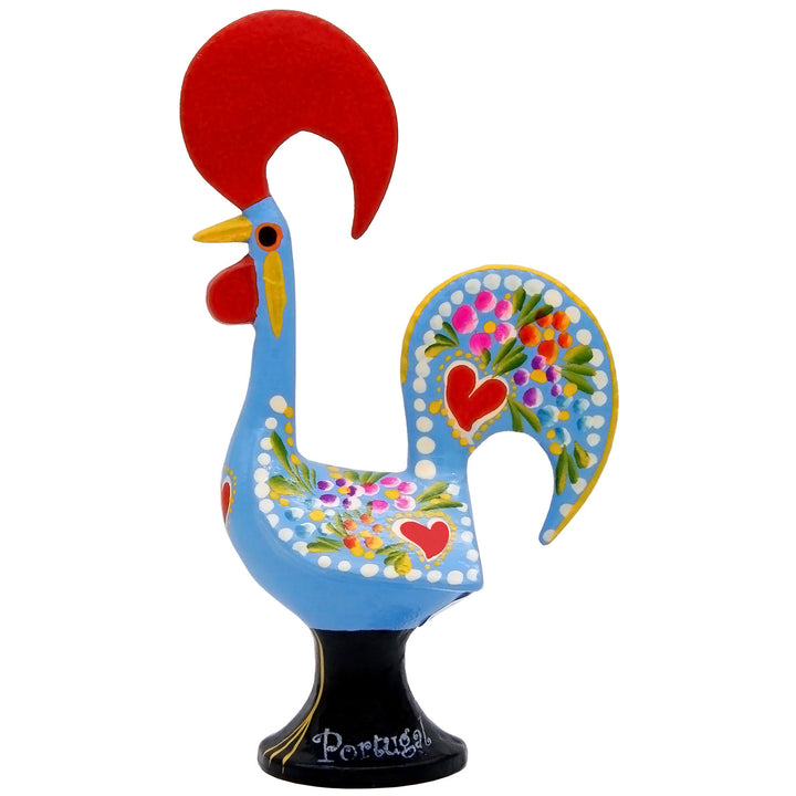 6 Inch Good Luck Portuguese Rooster Barcelos Metallic Figurine