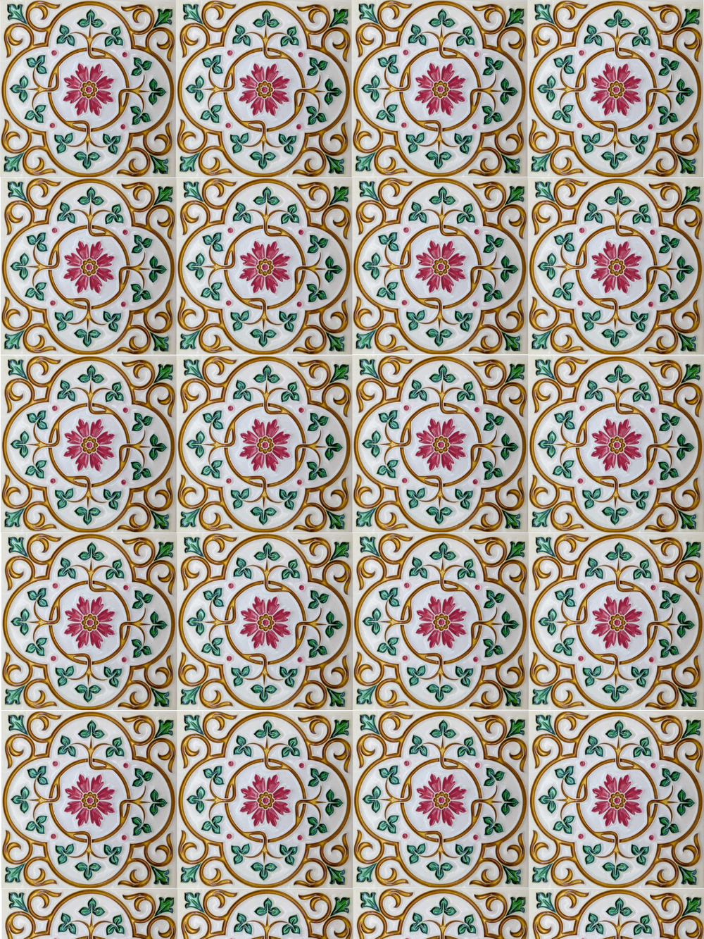 Decorative Hand-Painted Portuguese Ceramic Tiles