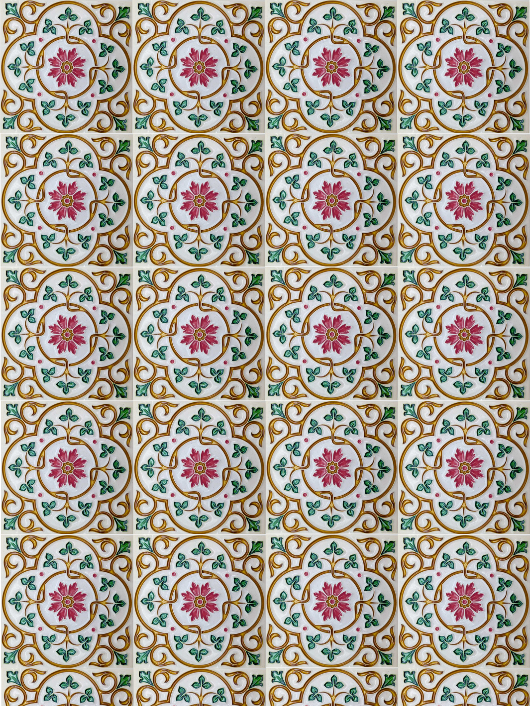 Decorative Hand-Painted Portuguese Ceramic Tiles