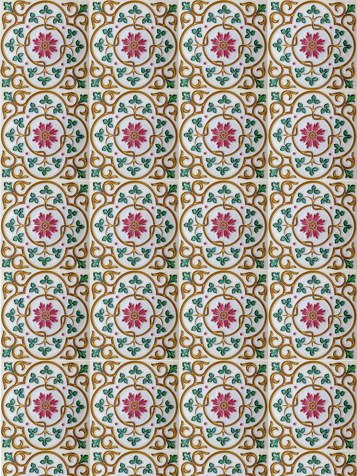 Decorative Hand-Painted Portuguese Ceramic Tiles