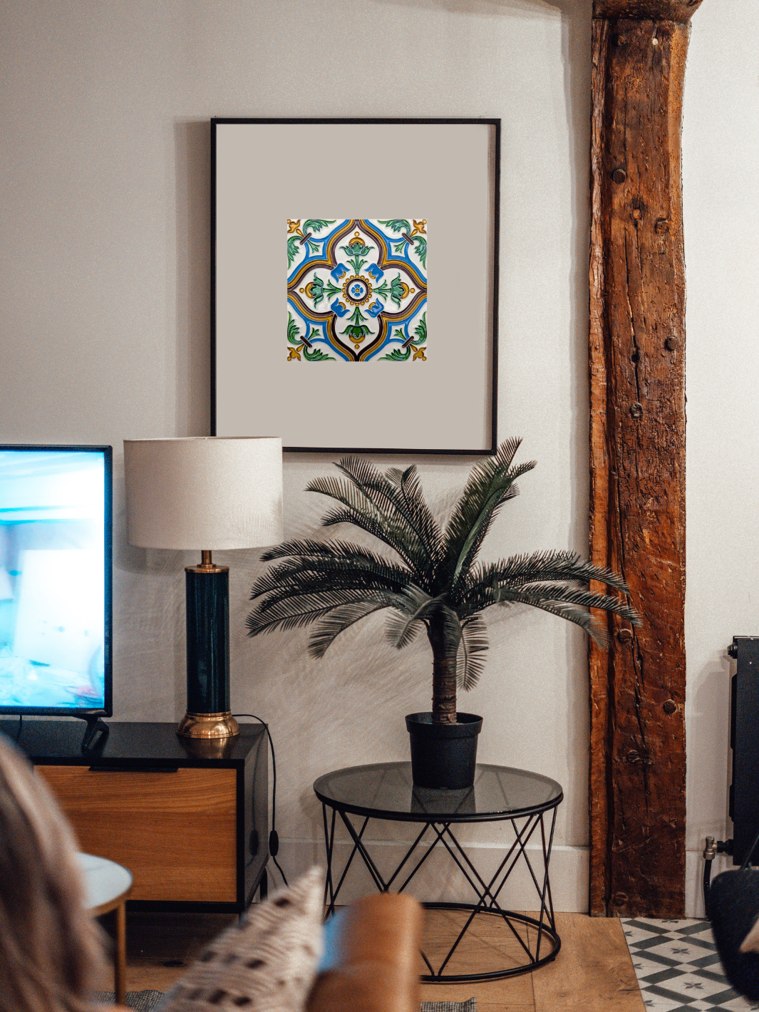 Decorative Hand-Painted Portuguese Ceramic Tiles
