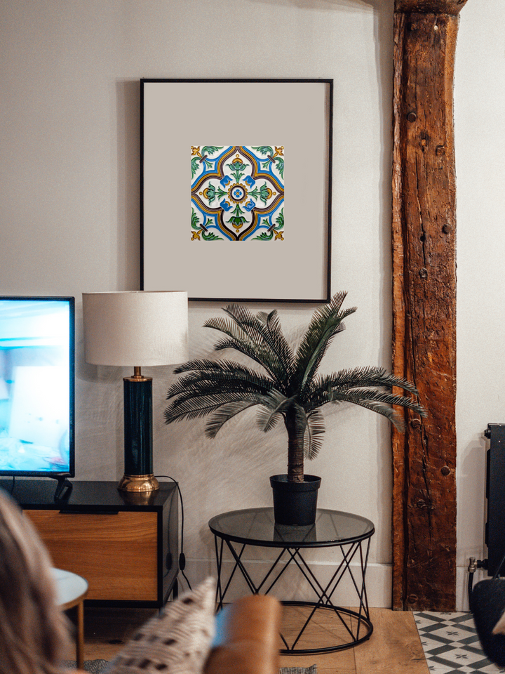Decorative Hand-Painted Portuguese Ceramic Tiles