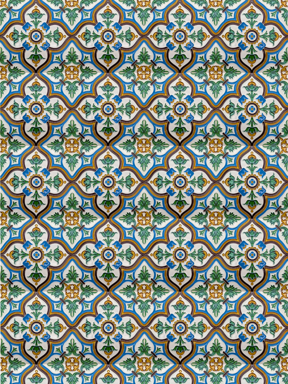 Decorative Hand-Painted Portuguese Ceramic Tiles