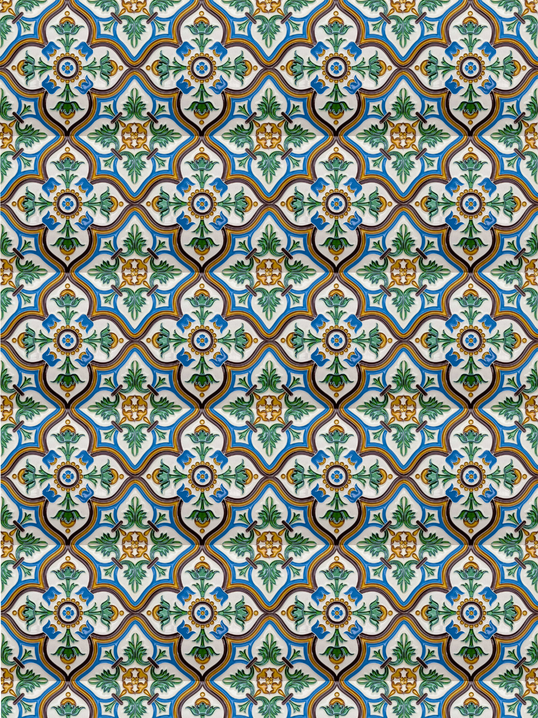 Decorative Hand-Painted Portuguese Ceramic Tiles