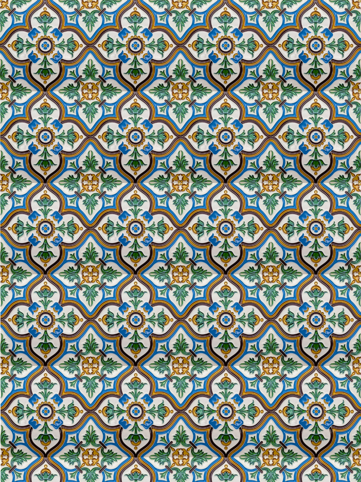 Decorative Hand-Painted Portuguese Ceramic Tiles