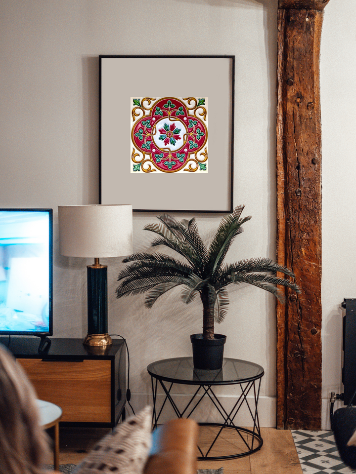 Decorative Hand-Painted Portuguese Ceramic Tiles
