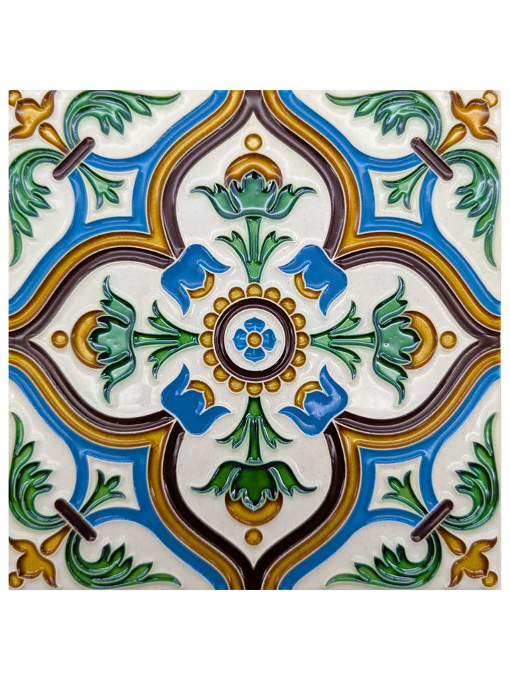 Decorative Hand-Painted Portuguese Ceramic Tiles
