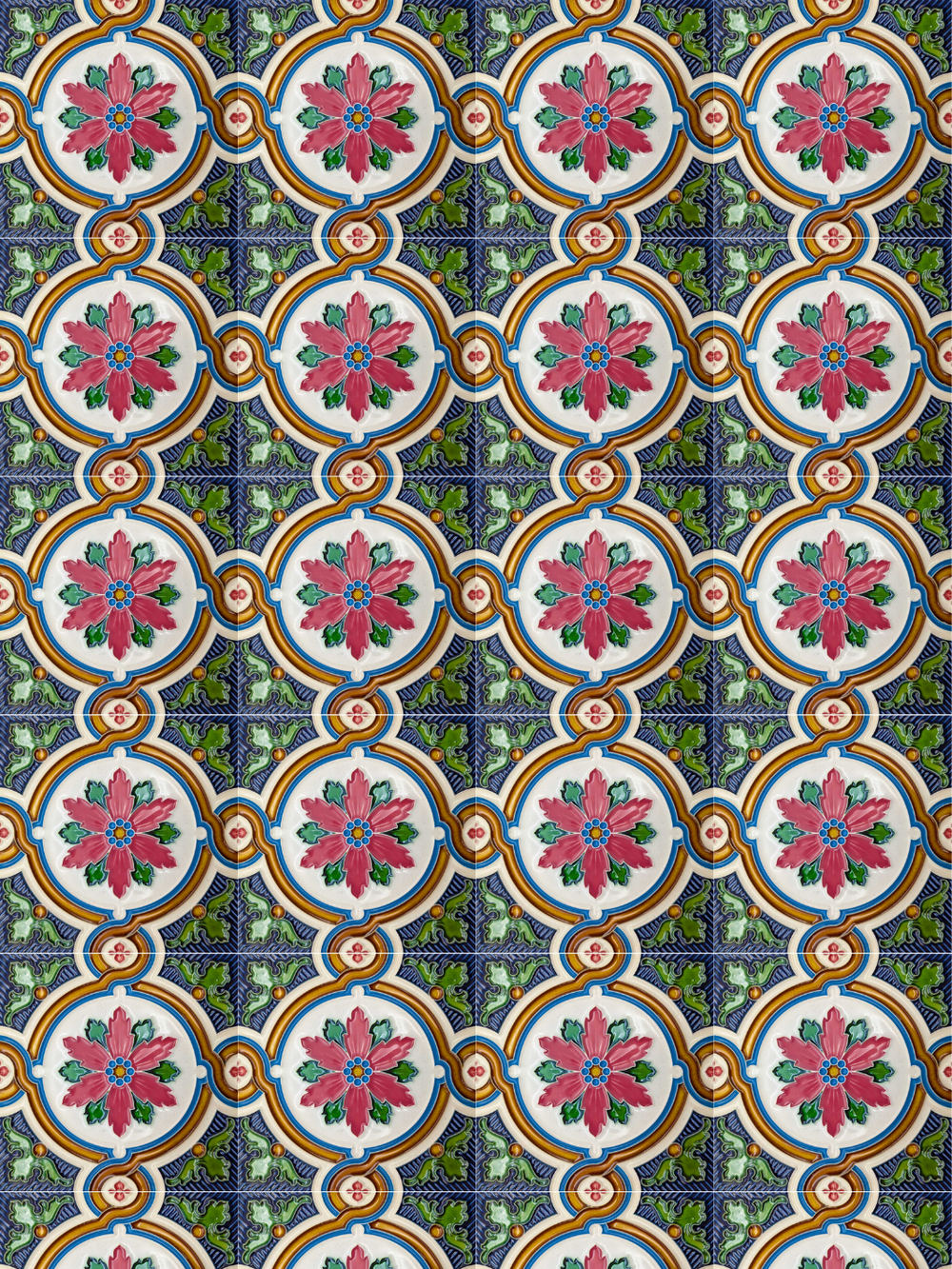 Decorative Hand-Painted Portuguese Ceramic Tiles
