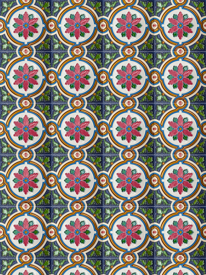 Decorative Hand-Painted Portuguese Ceramic Tiles