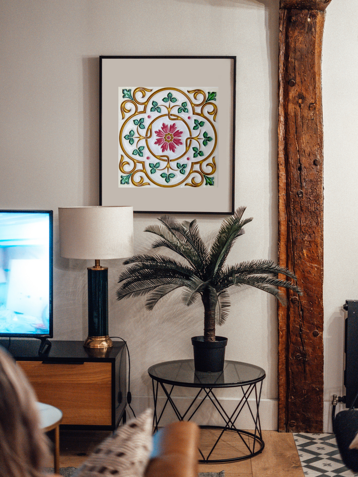 Decorative Hand-Painted Portuguese Ceramic Tiles