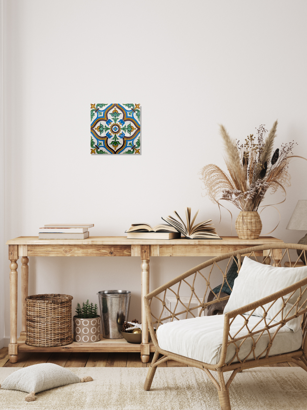 Decorative Hand-Painted Portuguese Ceramic Tiles
