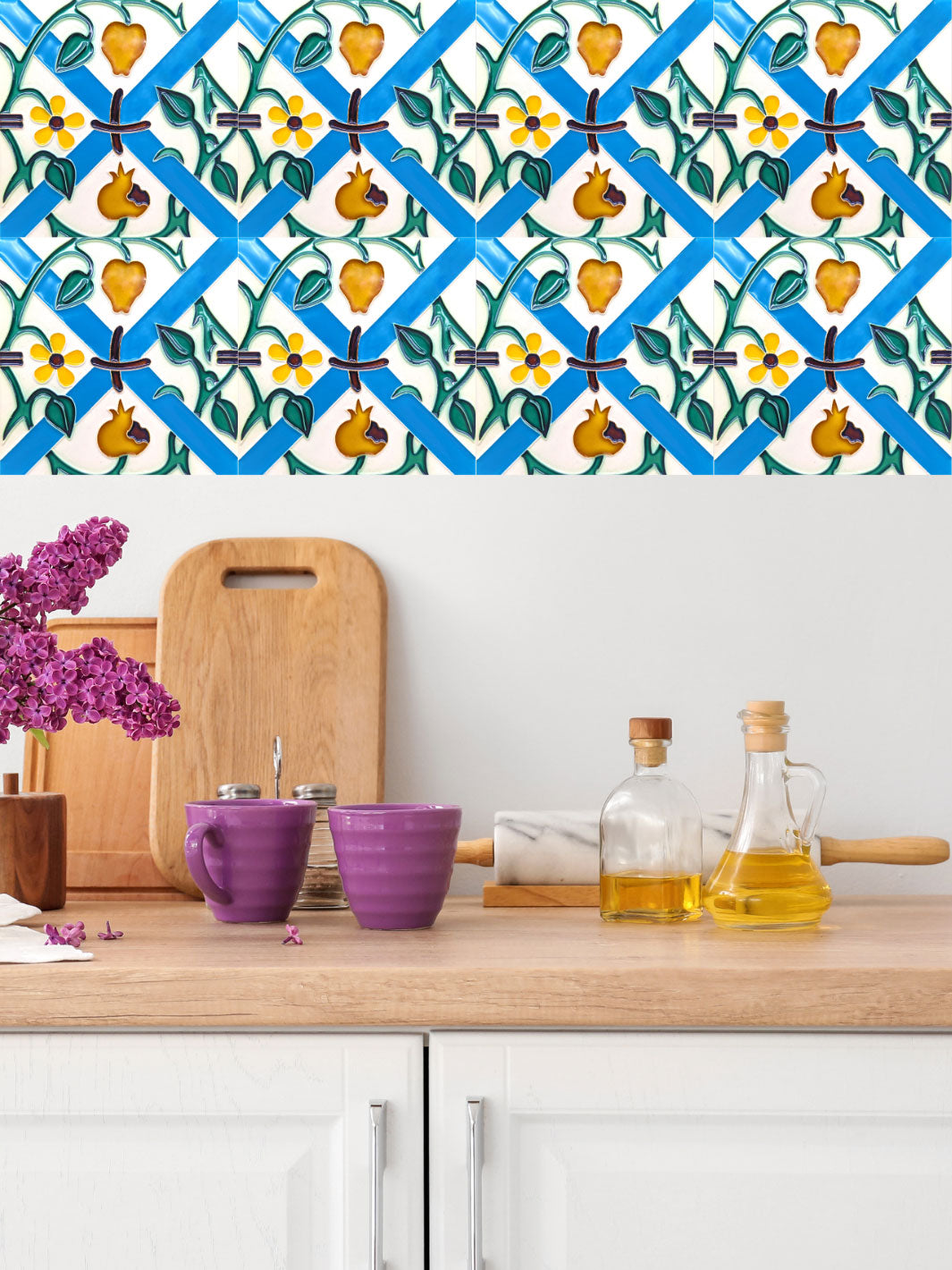 Decorative Hand Painted Portuguese Ceramic Tiles