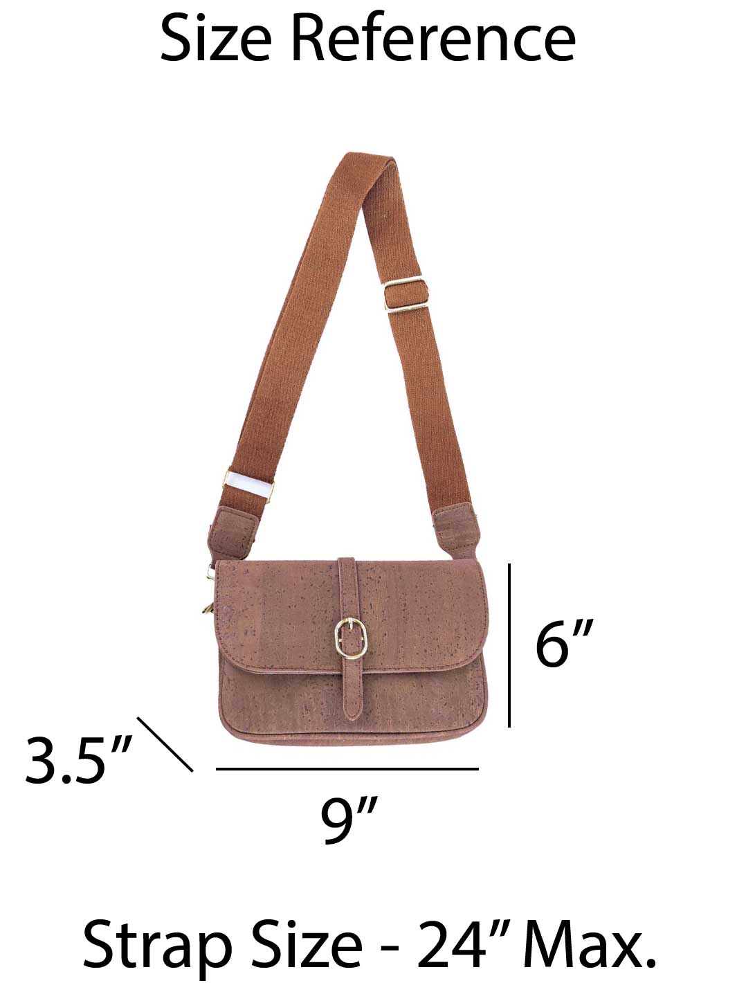 Elegant Brown Cork Crossbody Bag for Women