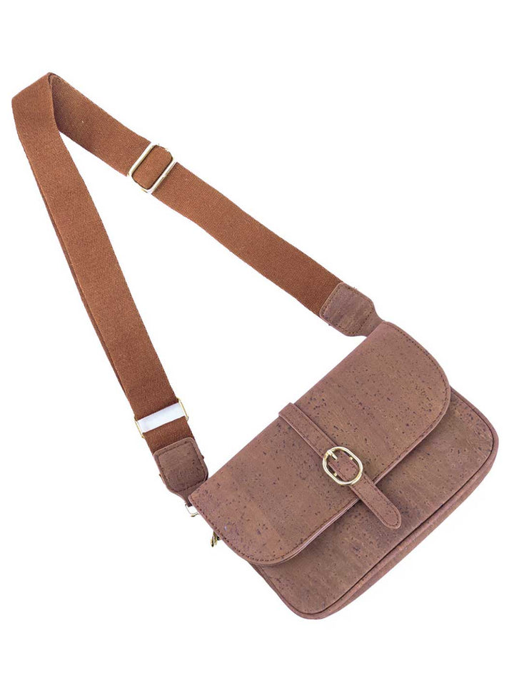 Elegant Brown Cork Crossbody Bag for Women