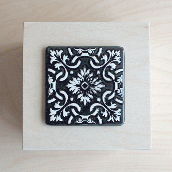 Hand-Painted Ceramic Coasters Azulejo – Set of 2