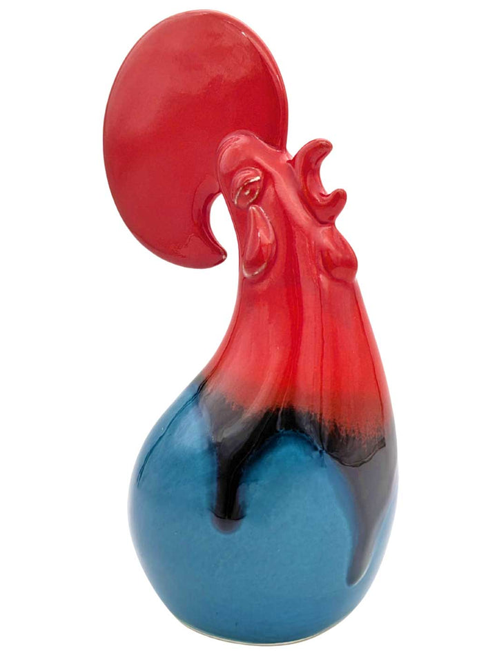 Hand-Painted Modern Portuguese Ceramic Rooster