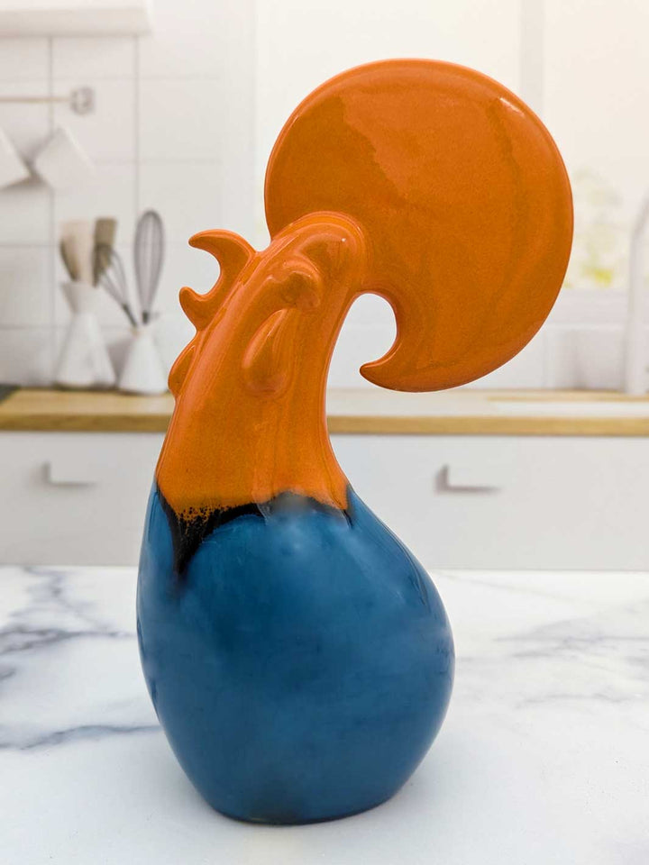 Hand-Painted Modern Portuguese Ceramic Rooster