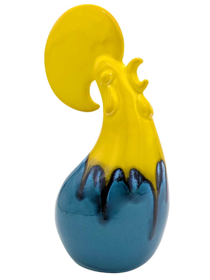 Hand-Painted Modern Portuguese Ceramic Rooster