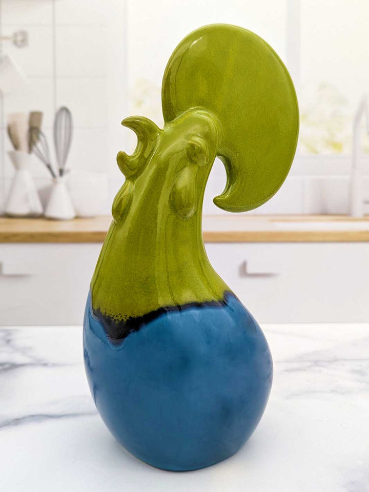 Hand-Painted Modern Portuguese Ceramic Rooster