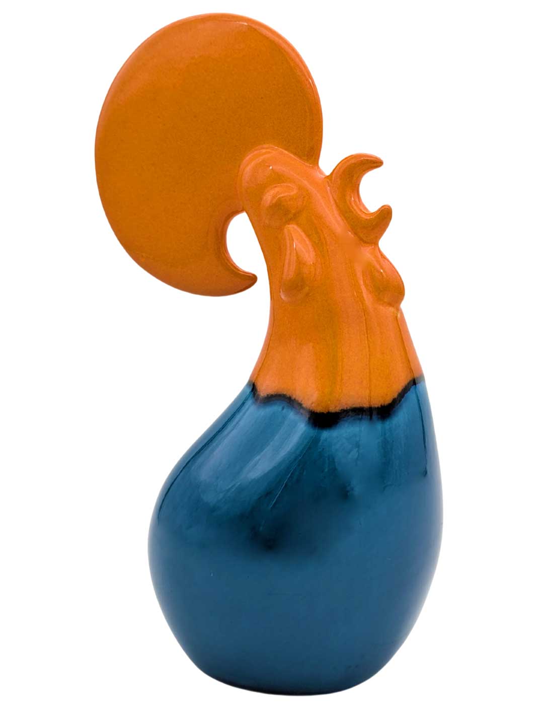 Hand-Painted Modern Portuguese Ceramic Rooster