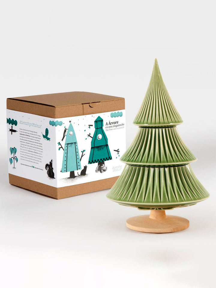 Handmade Portuguese Ceramic Christmas Tree Box Set