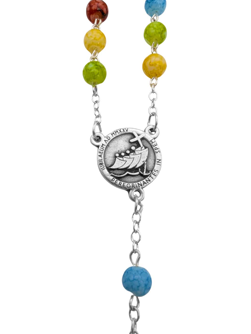 Multicolored Glass Beads Jubilee Rosary 2025