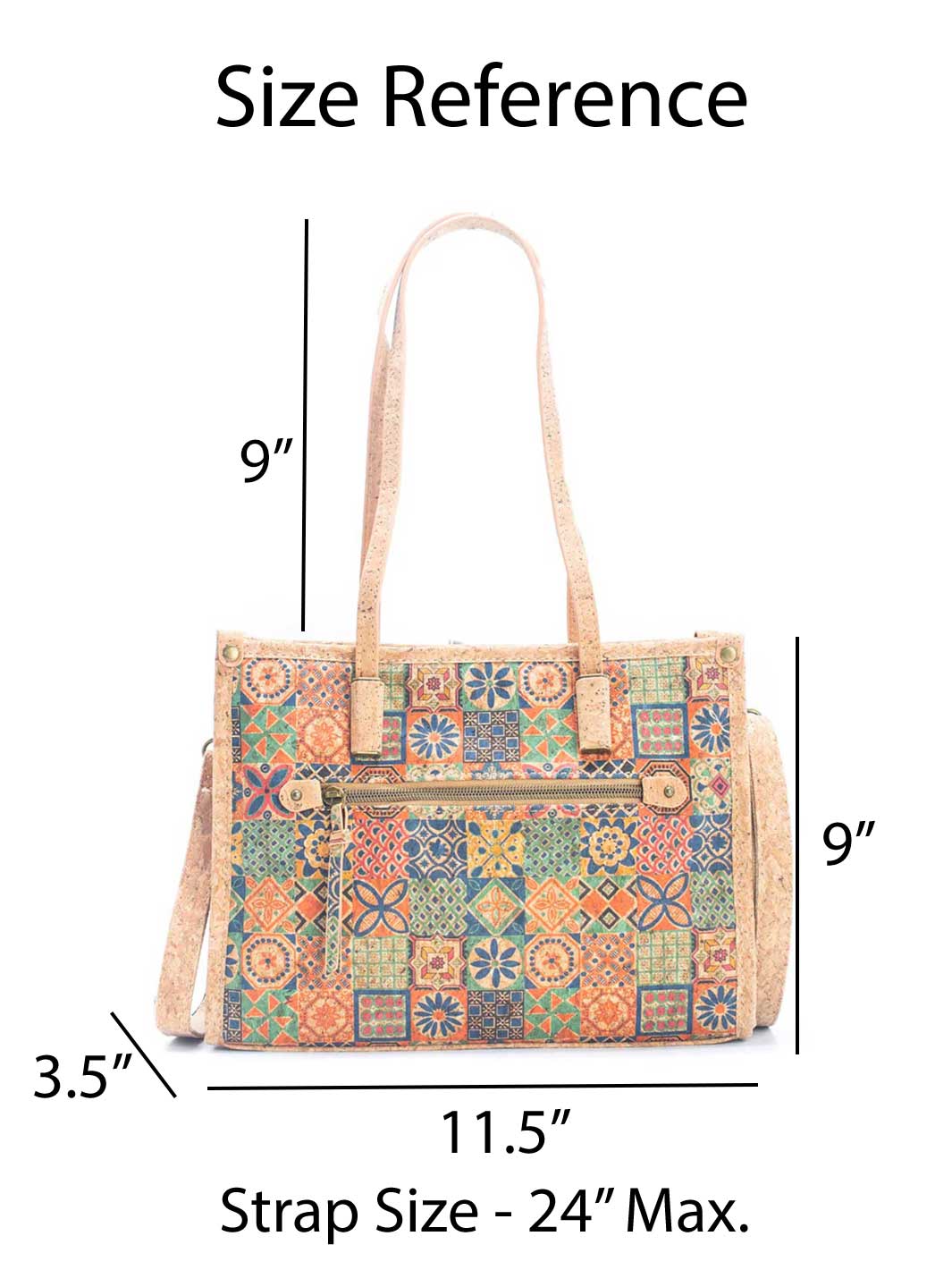 Natural Cork Women's Tote Bag with Shoulder Strap